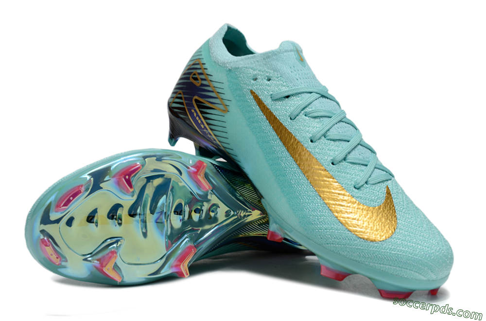 Nike Air Zoom Mercurial Vapor 16 Elite FG Low-Tops Football Boots - Jade/Gold/Blue 3