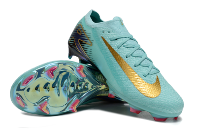 Nike Air Zoom Mercurial Vapor 16 Elite FG Low-Tops Football Boots - Jade/Gold/Blue