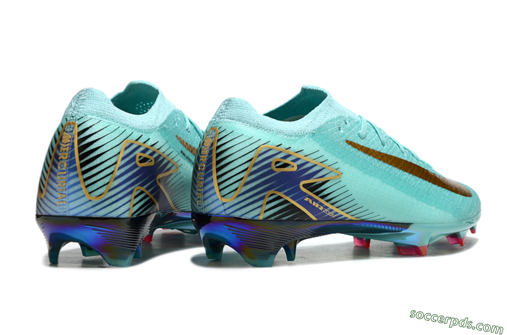 Nike Air Zoom Mercurial Vapor 16 Elite FG Low-Tops Football Boots - Jade/Gold/Blue 6