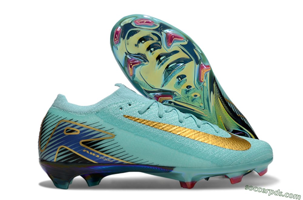 Nike Air Zoom Mercurial Vapor 16 Elite FG Low-Tops Football Boots - Jade/Gold/Blue 1