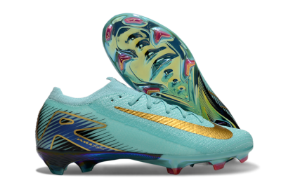 Nike Air Zoom Mercurial Vapor 16 Elite FG Low-Tops Football Boots - Jade/Gold/Blue