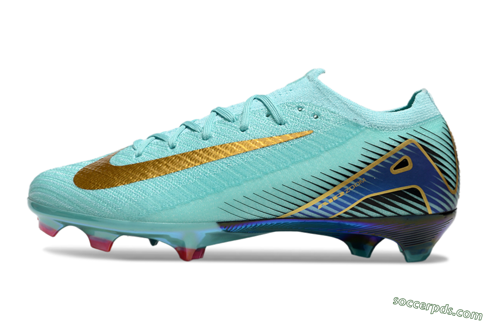 Nike Air Zoom Mercurial Vapor 16 Elite FG Low-Tops Football Boots - Jade/Gold/Blue 2