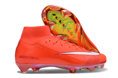 Nike Air Zoom Mercurial Superfly 10 Elite FG High-Tops Football Boots - Red/White/Gold