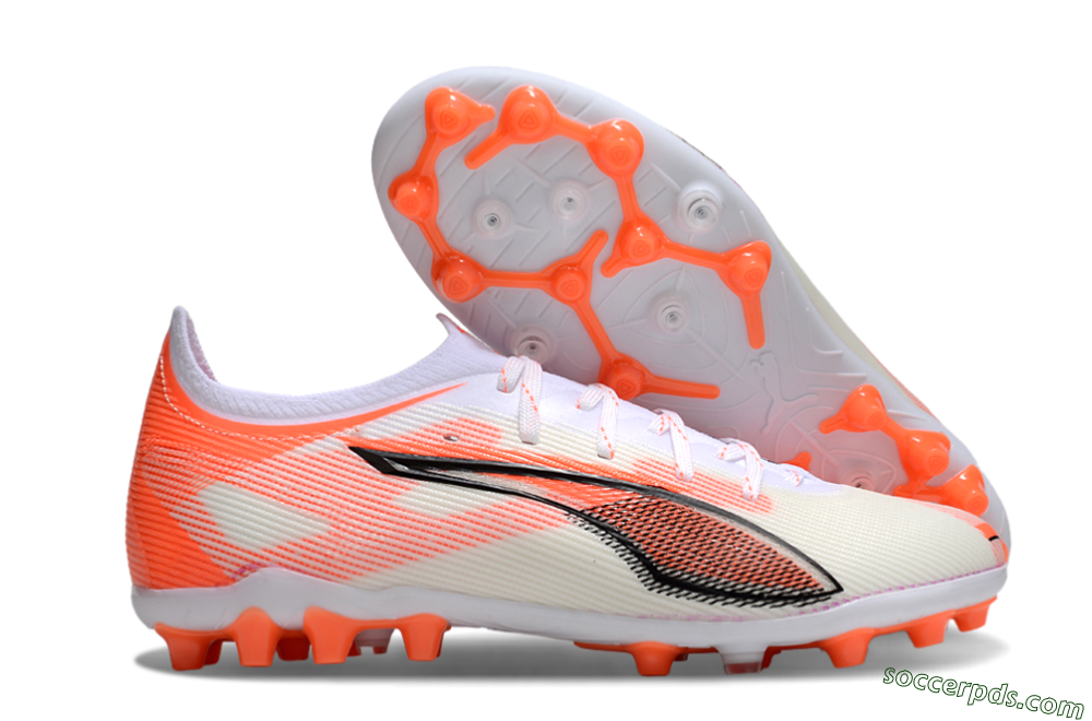 Puma Ultra 5 Ultimate AG Low-Tops Football Boots - White/Red/Black 1