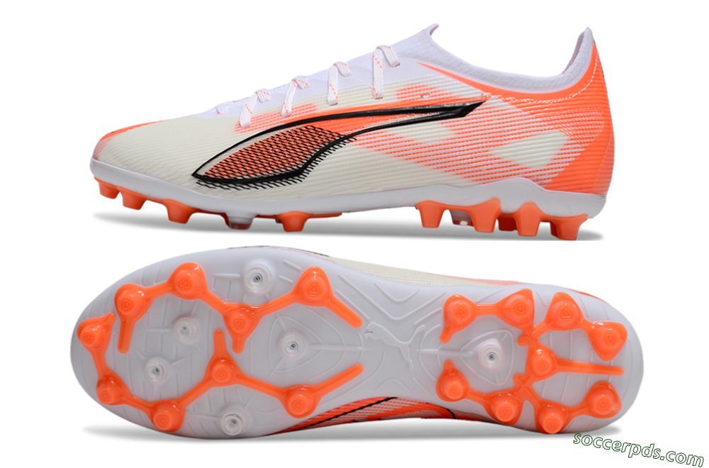 Puma Ultra 5 Ultimate AG Low-Tops Football Boots - White/Red/Black 0