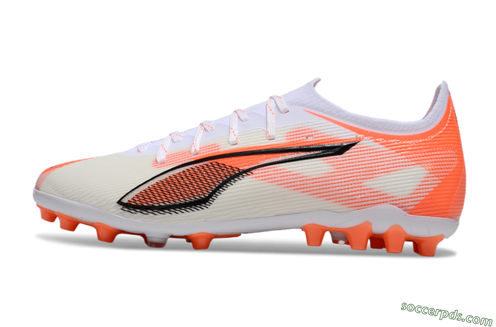 Puma Ultra 5 Ultimate AG Low-Tops Football Boots - White/Red/Black 2