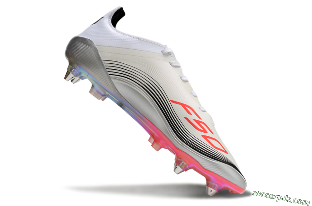 Messi x Adidas F50 Elite 2025 SG Low-Tops Football Boots - Silver/White/Black 4