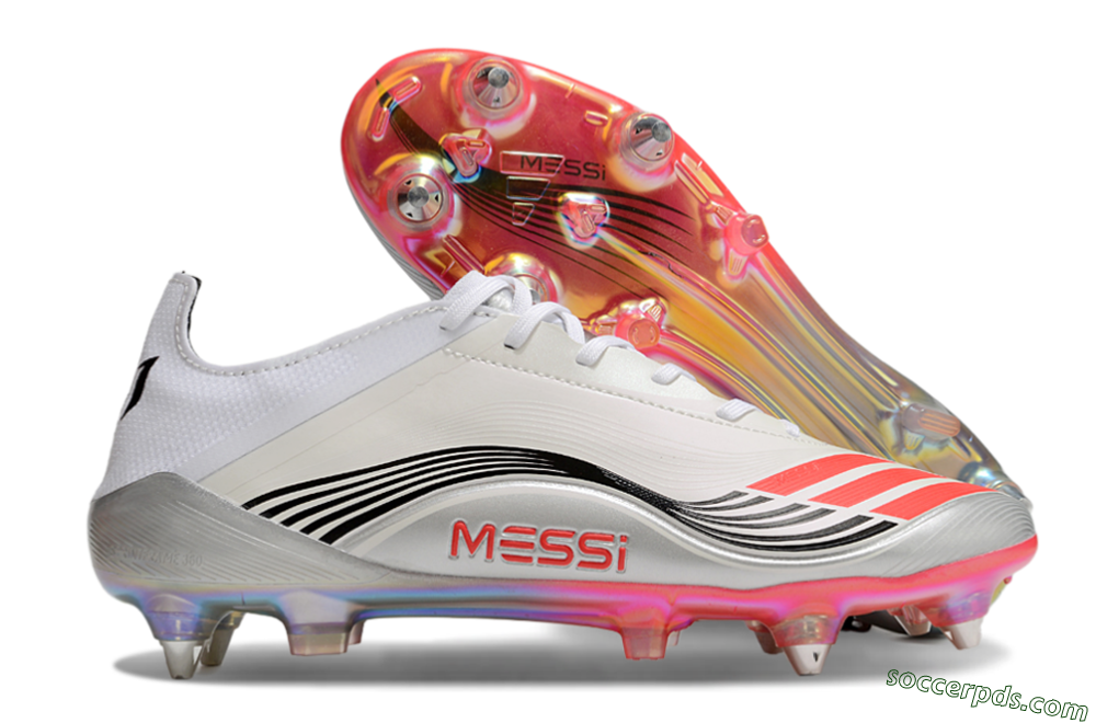 Messi x Adidas F50 Elite 2025 SG Low-Tops Football Boots - Silver/White/Black 1