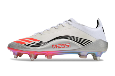 Messi x Adidas F50 Elite 2025 SG Low-Tops Football Boots - Silver/White/Black
