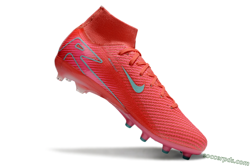 Nike Air Zoom Mercurial Superfly 10 Elite AG High-Tops Football Boots - Red/Jade 4
