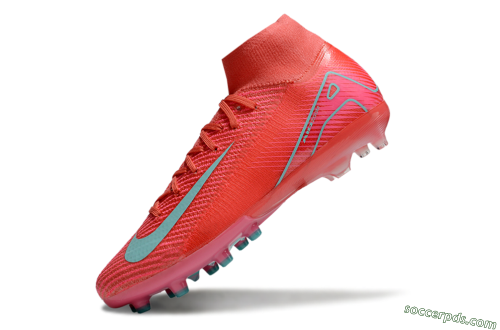 Nike Air Zoom Mercurial Superfly 10 Elite AG High-Tops Football Boots - Red/Jade 5