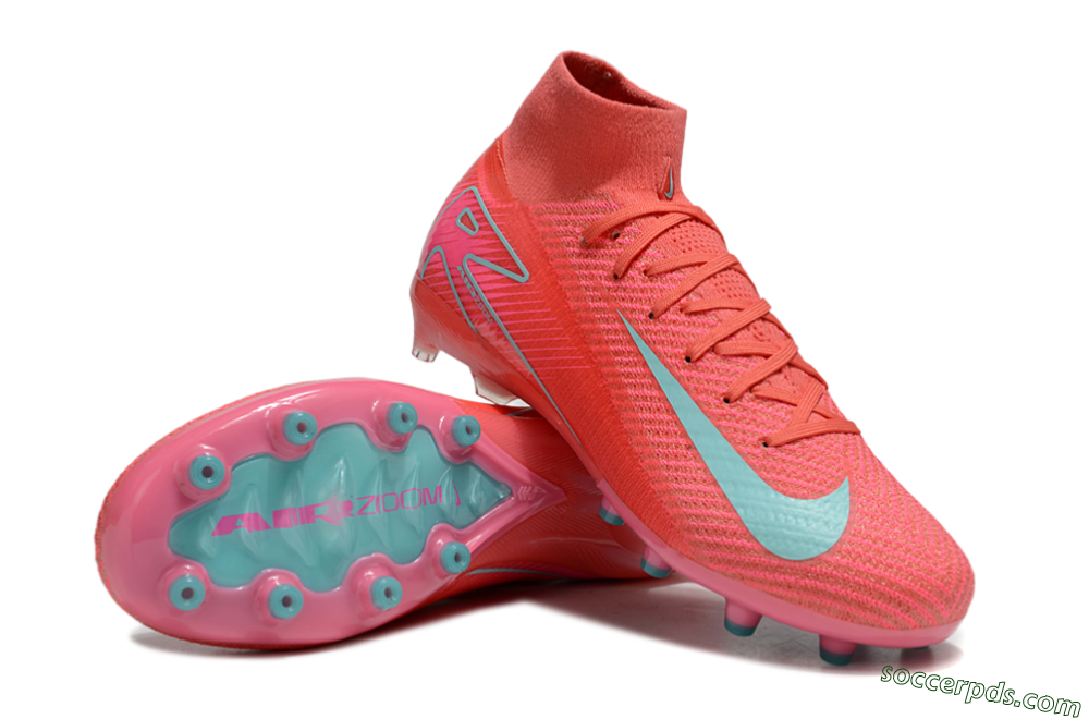 Nike Air Zoom Mercurial Superfly 10 Elite AG High-Tops Football Boots - Red/Jade 3