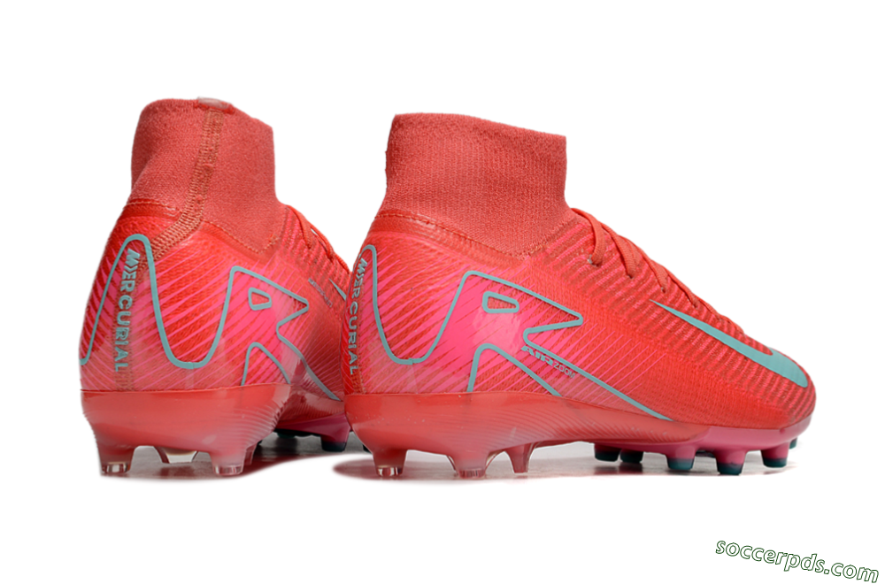 Nike Air Zoom Mercurial Superfly 10 Elite AG High-Tops Football Boots - Red/Jade 6