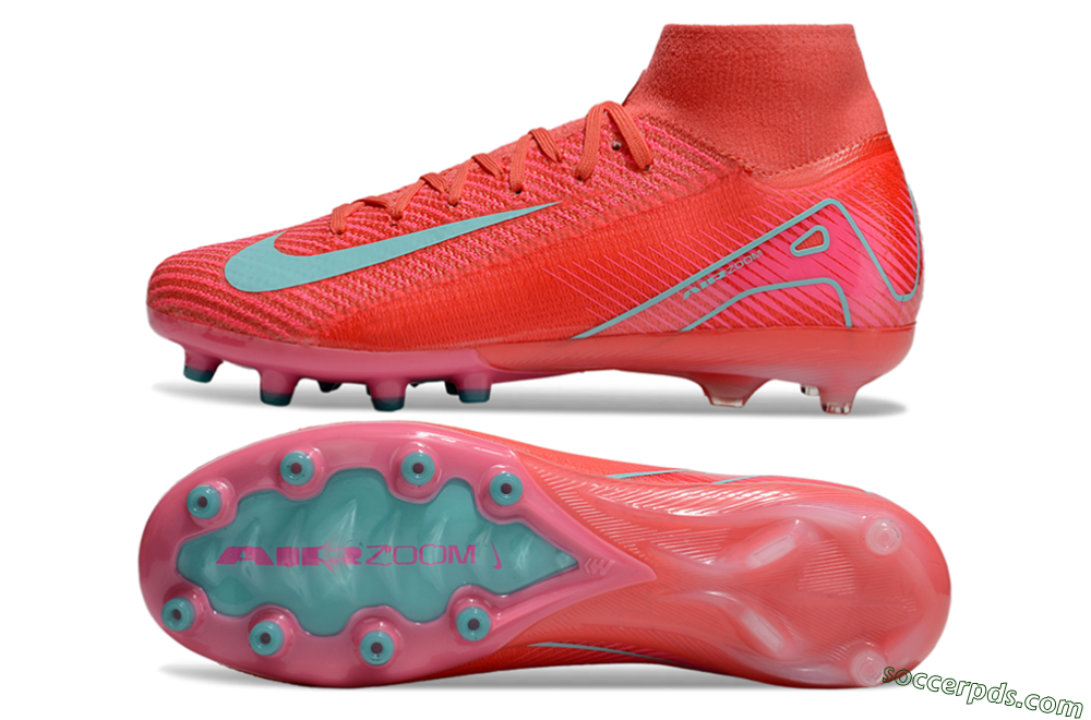 Nike Air Zoom Mercurial Superfly 10 Elite AG High-Tops Football Boots - Red/Jade 0