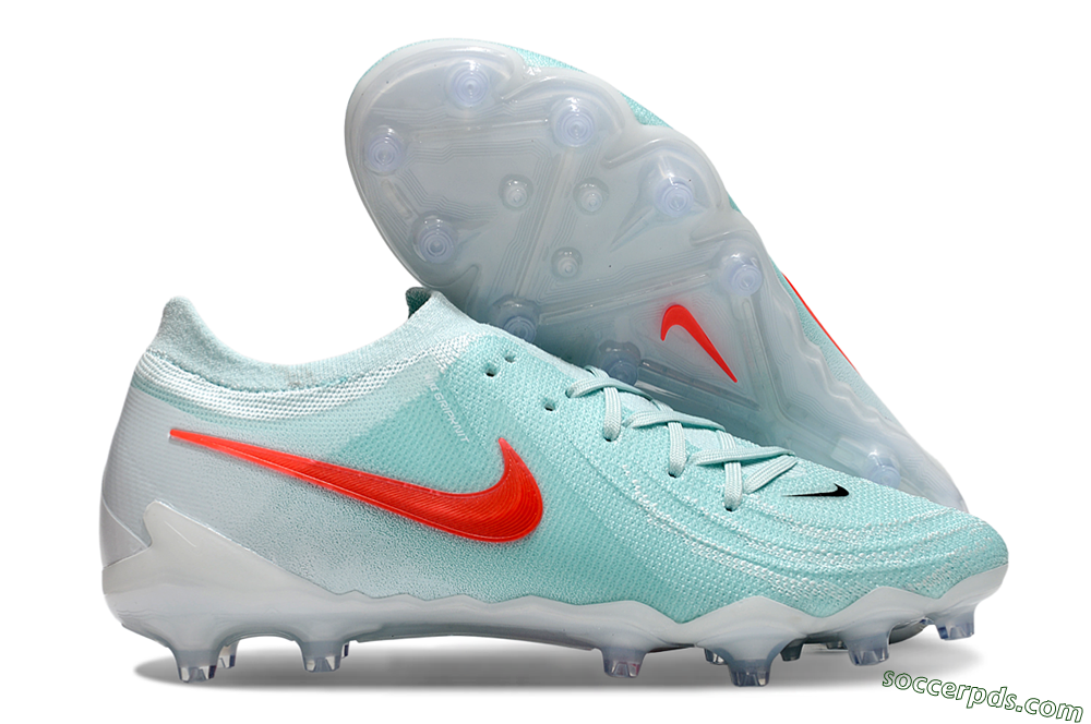 Nike Phantom GX Elite AG Low-Tops Football Boots - Jade/Red/White 1