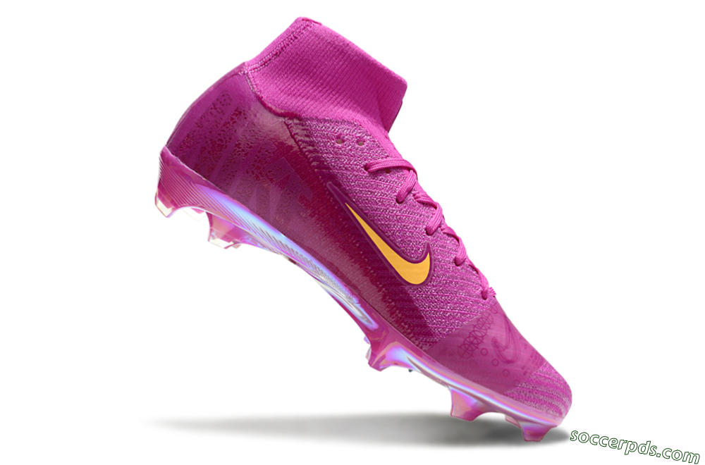 Nike Air Zoom Mercurial Superfly 10 Elite FG High-Tops Football Boots - Purple/Yellow/Gold 4