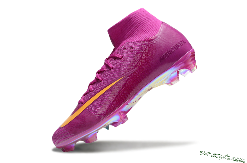 Nike Air Zoom Mercurial Superfly 10 Elite FG High-Tops Football Boots - Purple/Yellow/Gold 5