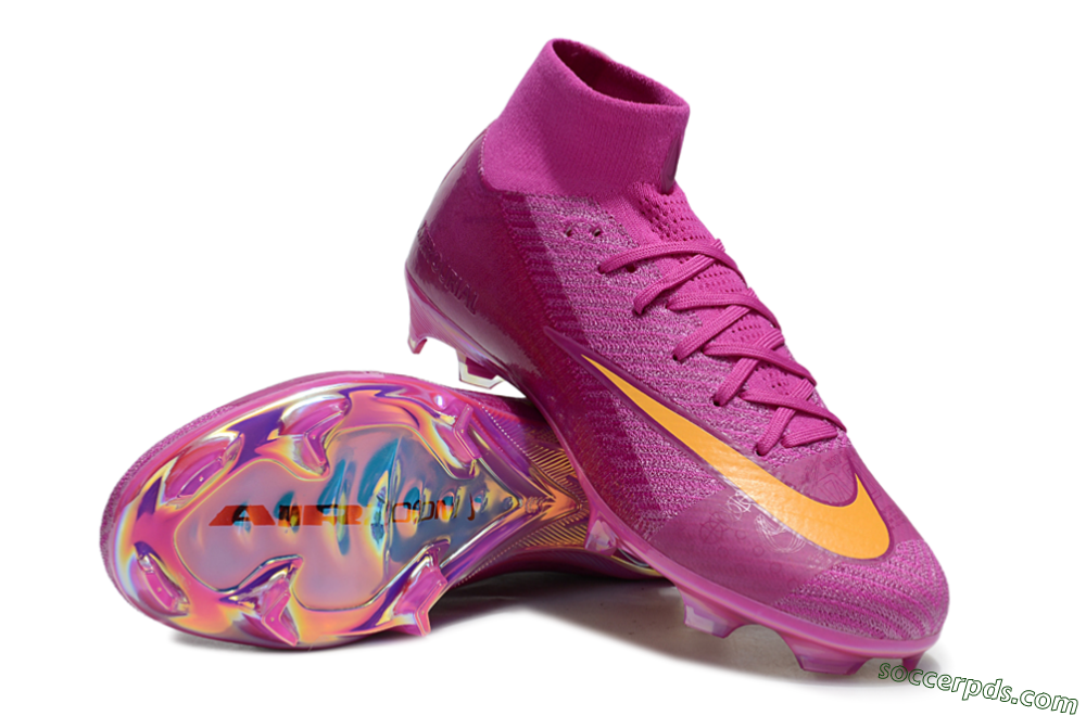 Nike Air Zoom Mercurial Superfly 10 Elite FG High-Tops Football Boots - Purple/Yellow/Gold 3