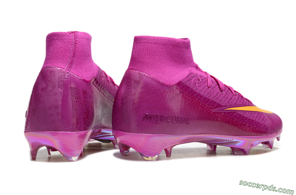 Nike Air Zoom Mercurial Superfly 10 Elite FG High-Tops Football Boots - Purple/Yellow/Gold 6