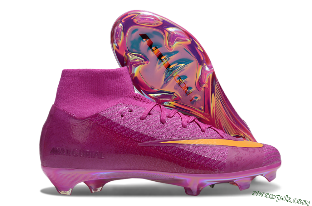 Nike Air Zoom Mercurial Superfly 10 Elite FG High-Tops Football Boots - Purple/Yellow/Gold 1