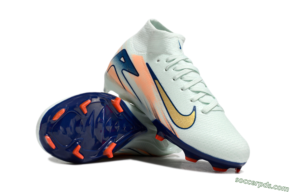 Nike Air Zoom Mercurial Superfly 10 Elite FG High-Tops Football Boots - Jade/Gold/Blue 0