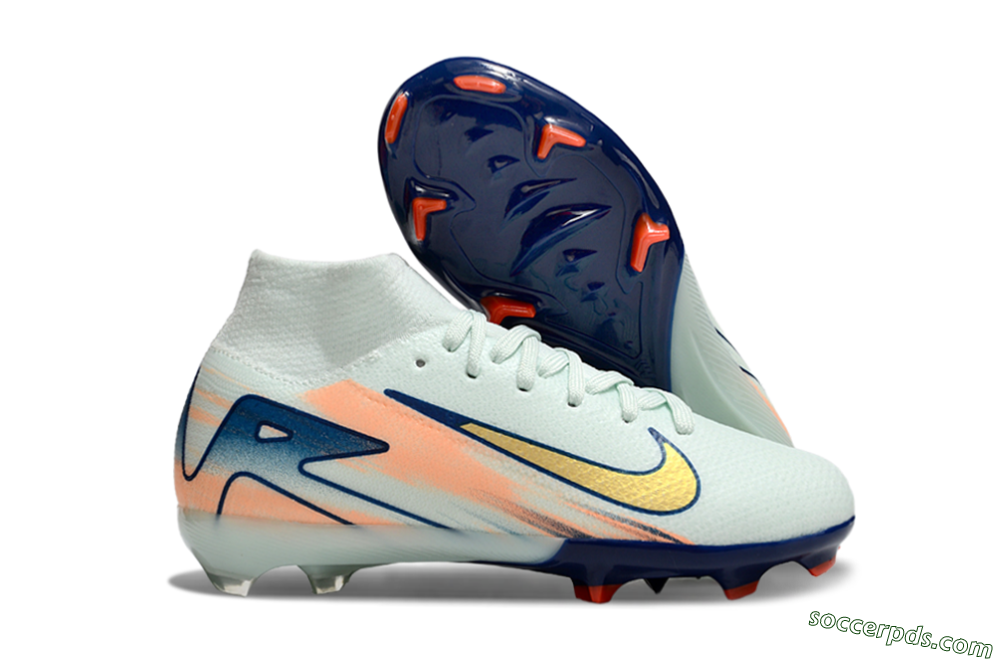 Nike Air Zoom Mercurial Superfly 10 Elite FG High-Tops Football Boots - Jade/Gold/Blue 1
