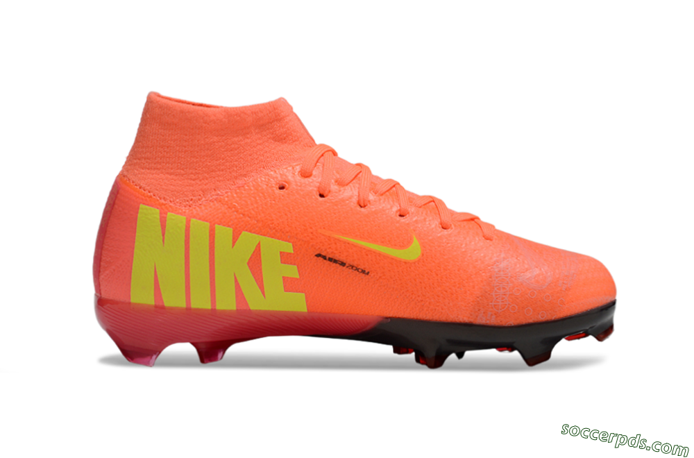 Nike Air Zoom Mercurial Superfly 10 Elite FG High-Tops Football Boots - Red/Yellow/Black 4