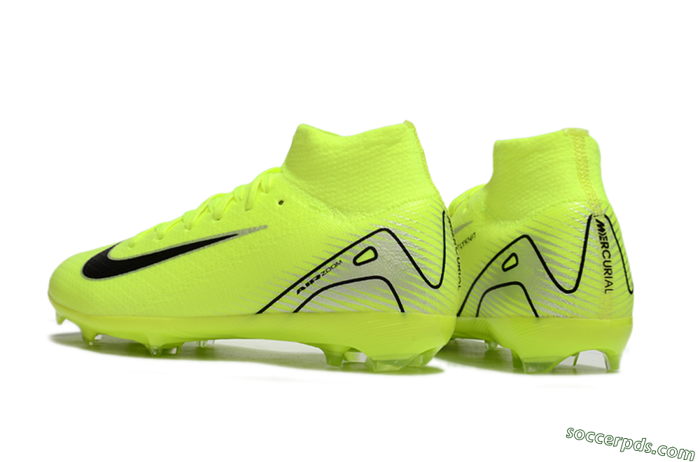 Nike Air Zoom Mercurial Superfly 10 Elite FG High-Tops Football Boots - Yellow/Black/Silver 5
