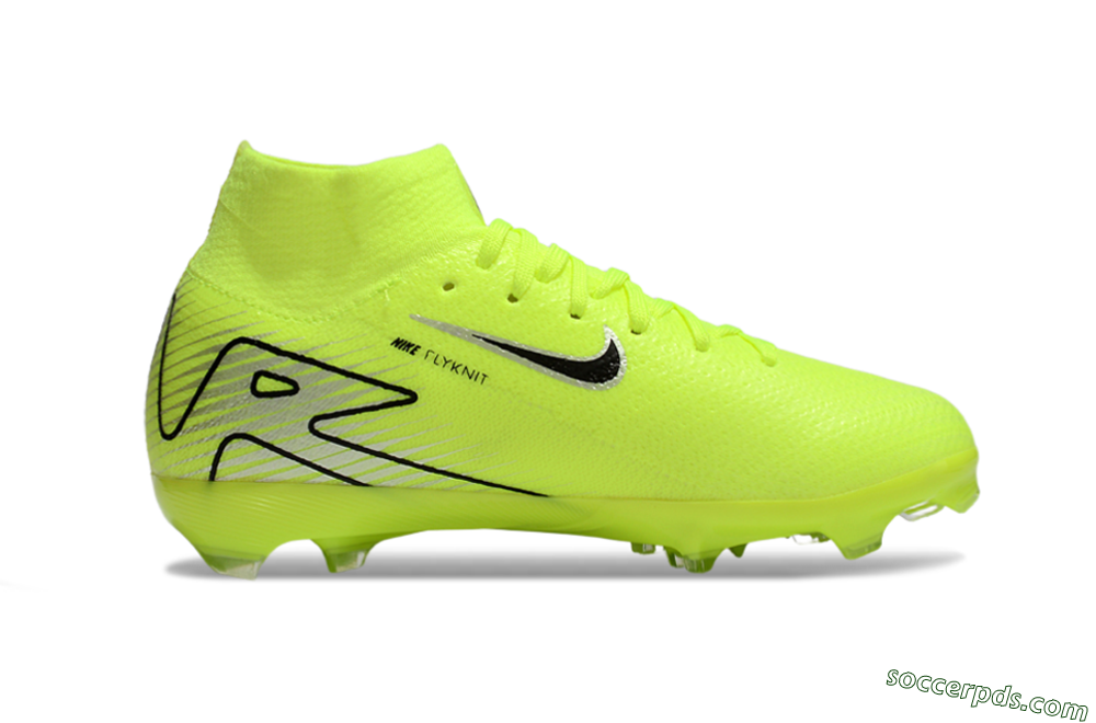 Nike Air Zoom Mercurial Superfly 10 Elite FG High-Tops Football Boots - Yellow/Black/Silver 4