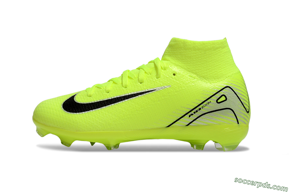Nike Air Zoom Mercurial Superfly 10 Elite FG High-Tops Football Boots - Yellow/Black/Silver 2