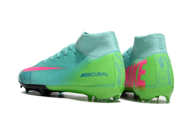 Nike Air Zoom Mercurial Superfly 10 Elite FG High-Tops Football Boots - Jade/Pink/Yellow