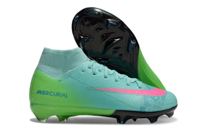 Nike Air Zoom Mercurial Superfly 10 Elite FG High-Tops Football Boots - Jade/Pink/Yellow