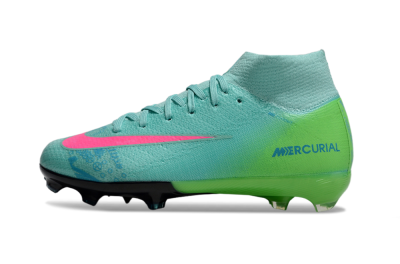 Nike Air Zoom Mercurial Superfly 10 Elite FG High-Tops Football Boots - Jade/Pink/Yellow