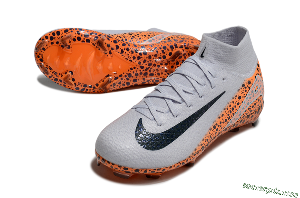Nike Air Zoom Mercurial Superfly 10 Elite FG High-Tops Football Boots - Grey/Black/Leopard 3