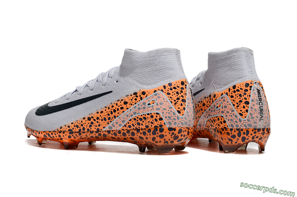 Nike Air Zoom Mercurial Superfly 10 Elite FG High-Tops Football Boots - Grey/Black/Leopard 5