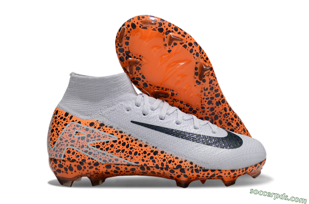 Nike Air Zoom Mercurial Superfly 10 Elite FG High-Tops Football Boots - Grey/Black/Leopard 1