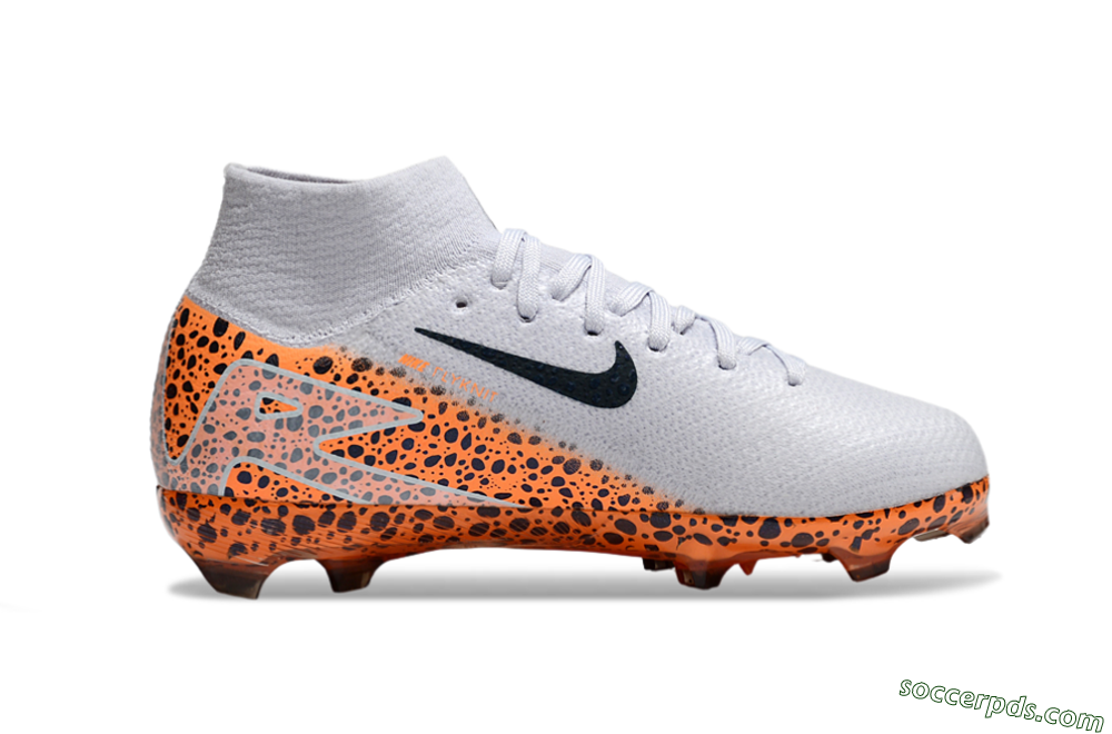 Nike Air Zoom Mercurial Superfly 10 Elite FG High-Tops Football Boots - Grey/Black/Leopard 4