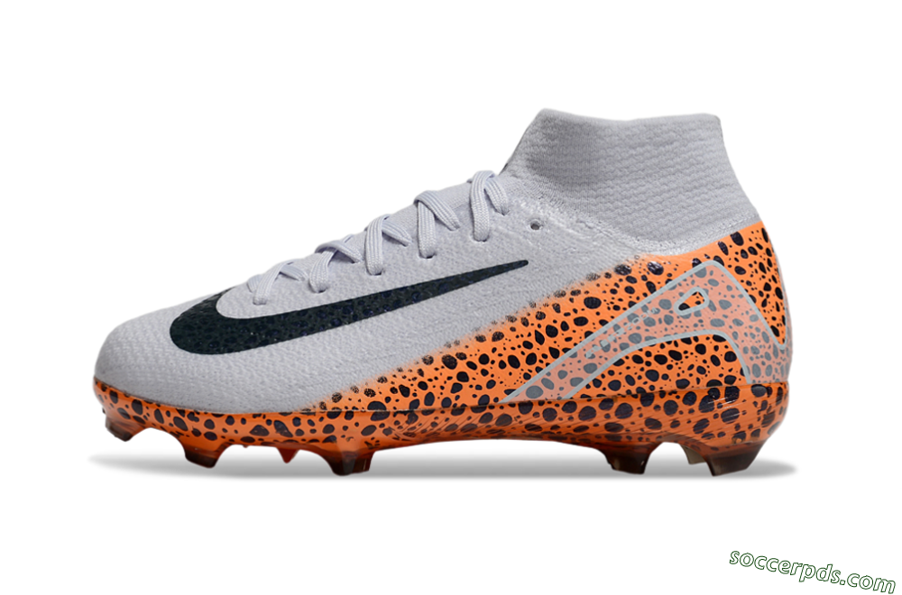 Nike Air Zoom Mercurial Superfly 10 Elite FG High-Tops Football Boots - Grey/Black/Leopard 2