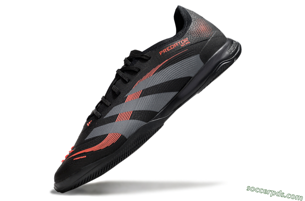 Adidas Predator 25 Elite IC Low-Tops Football Shoes - Black/Grey/Red 5