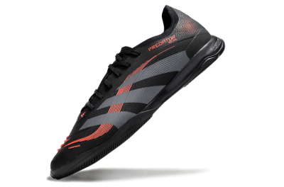 Adidas Predator 25 Elite IC Low-Tops Football Shoes - Black/Grey/Red