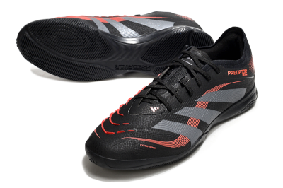 Adidas Predator 25 Elite IC Low-Tops Football Shoes - Black/Grey/Red