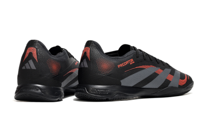 Adidas Predator 25 Elite IC Low-Tops Football Shoes - Black/Grey/Red