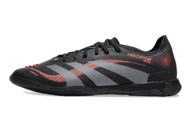 Adidas Predator 25 Elite IC Low-Tops Football Shoes - Black/Grey/Red