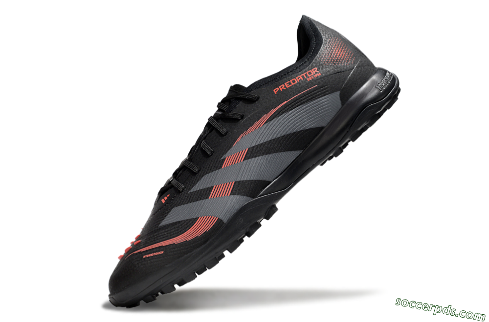 Adidas Predator 25 Elite TF Low-Tops Football Shoes - Black/Grey/Red 5