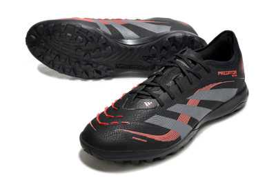 Adidas Predator 25 Elite TF Low-Tops Football Shoes - Black/Grey/Red