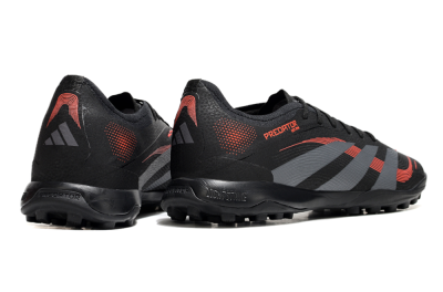 Adidas Predator 25 Elite TF Low-Tops Football Shoes - Black/Grey/Red