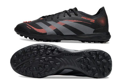 Adidas Predator 25 Elite TF Low-Tops Football Shoes - Black/Grey/Red