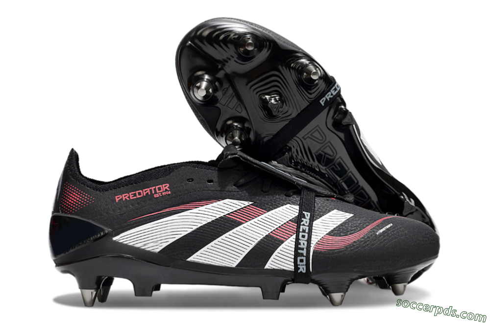 Adidas Predator 25 Elite Foldover Tongue SG Low-Tops Football Boots - Black/White/Red 1