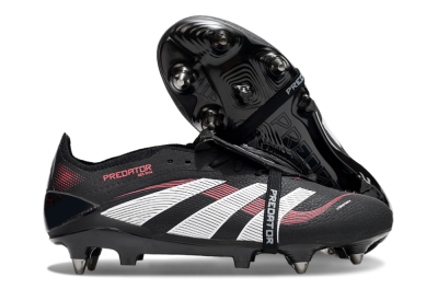 Adidas Predator 25 Elite Foldover Tongue SG Low-Tops Football Boots - Black/White/Red