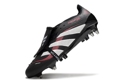 Adidas Predator 25 Elite Foldover Tongue SG Low-Tops Football Boots - Black/White/Red